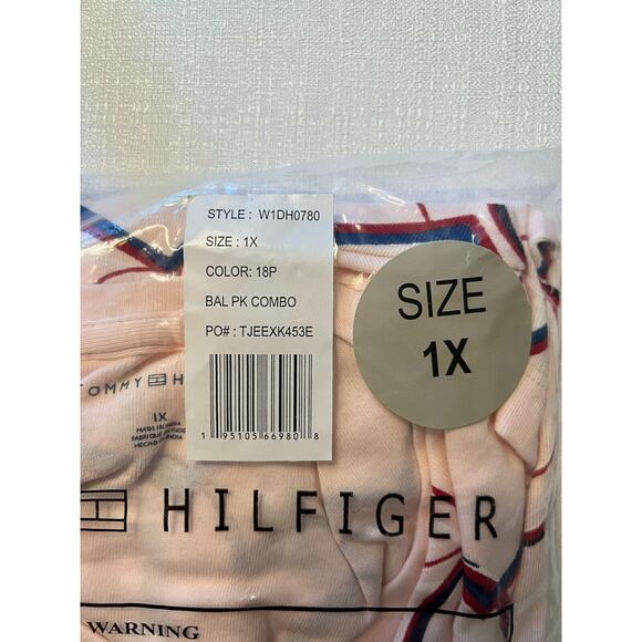 Tommy Hilfiger V-Neck Cotton T-‎ Shirt Pink Hearts Print , Size 1X - Picture 4 of 5